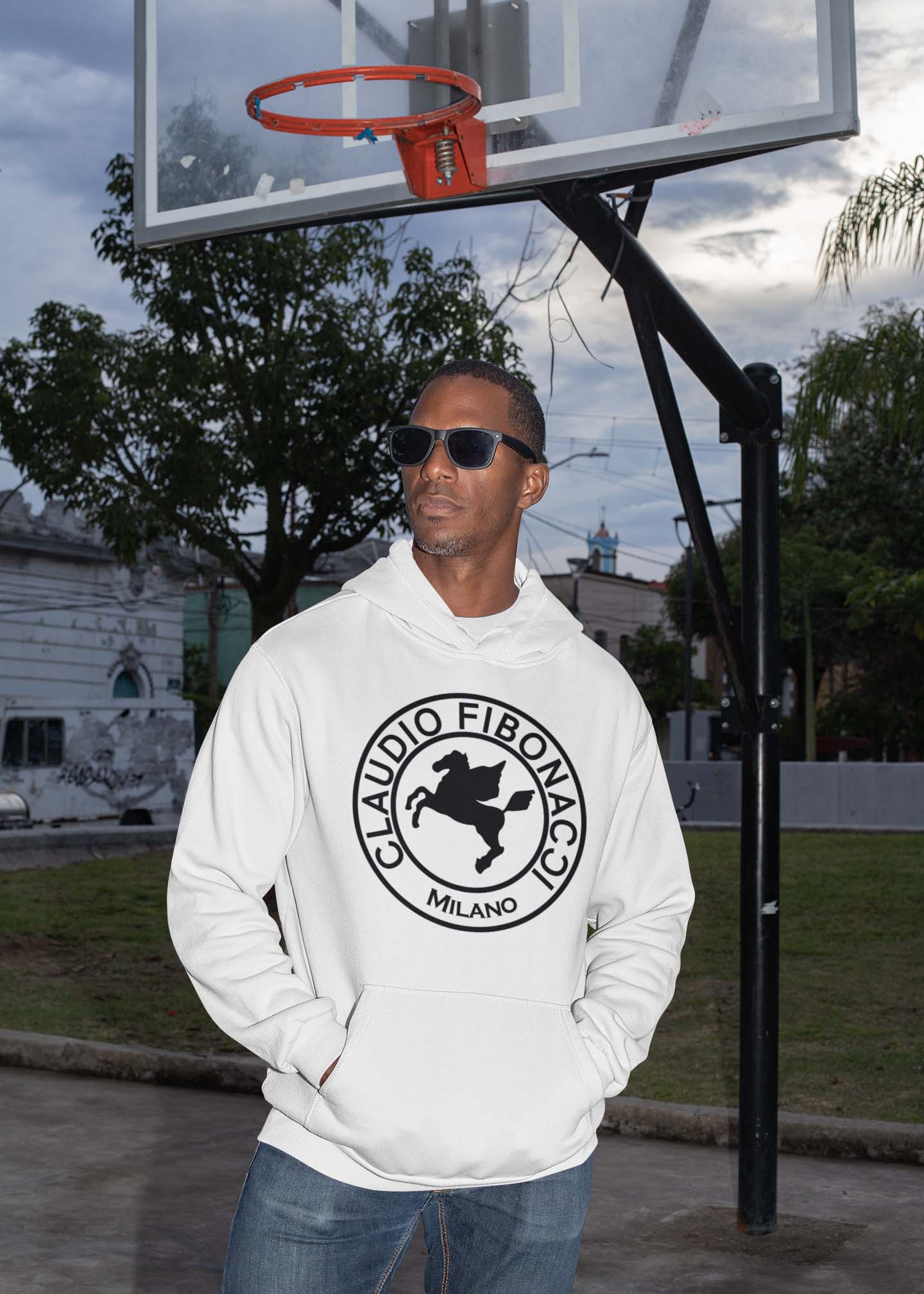 Men's Hoodie Claudio Fibonacci Rubber Logo