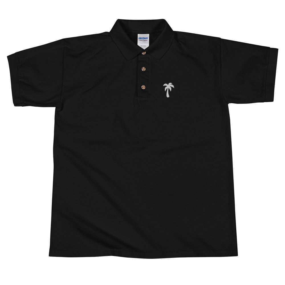 Palmtree Polo Shirt Black