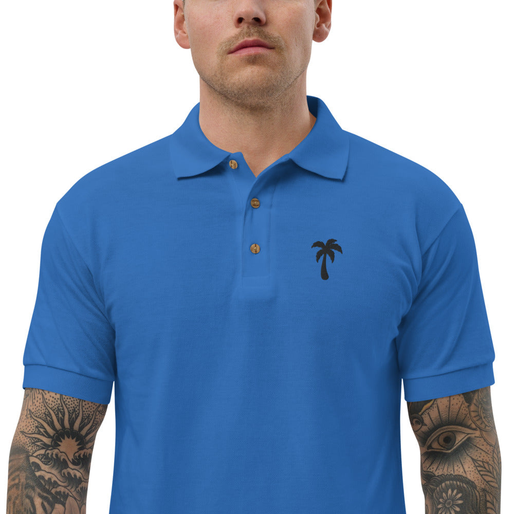 Palmtree Polo Shirt Black